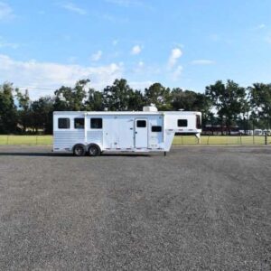 2015 Exiss 7308LQ 3 Horse Trailer with 8′ Short Wall | Sea Shares