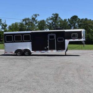 2017 Exiss Escape 7308LQ 3 Horse Trailer with 8′ Short Wall | Sea Shares