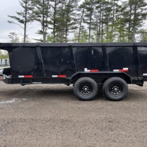 2024 RawMaxx Trailers 7X16 14K Powder Coated Dump w/ Tarp Kit | Sea Shares