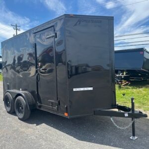 Homesteader 6 x 12 V-Nose Enclosed Cargo Trailer - Black Trim | Sea Shares