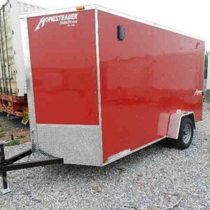 Homesteader 6 x 12 V-Nose Enclosed Trailer - 6″ Added Height | Sea Shares