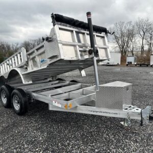 Cargo Pro 6 x 12 Aluminum Dump Trailer - Ladder Ramps | Sea Shares