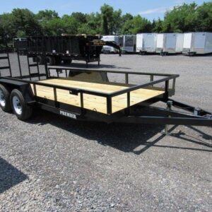 Premier 7 x 16 Landscape Utility Trailer - Rear Ramp Gate | Sea Shares