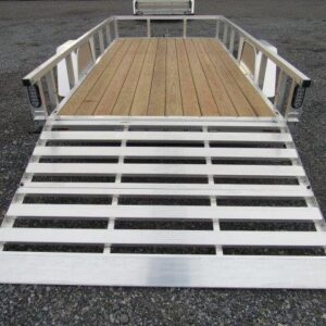 Sport Haven 6×12 Aluminum Utility Trailer - Bi-Fold Ramp Gate | Sea Shares